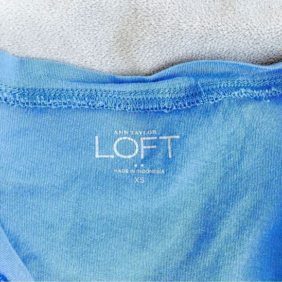 Loft XS Royal Blue Netted Layered Sleeveless Top - Picture 13 of 13